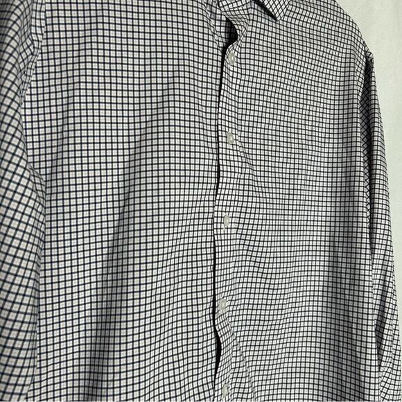 Twillory Blue Pink White Plaid Checkered Print Long Sleeve Button Up Shirt 34/35 - Picture 5 of 5